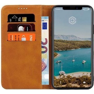 Casecentive Leren Wallet case - Portemonnee hoes - iPhone 11 Pro Tan