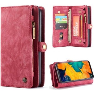 CaseMe Vintage Wallet Case Hoesje Samsung Galaxy A50 / A30s - Rood