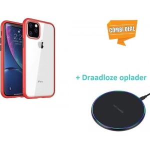 Rode metallic bumper case iPhone 11 Pro met draadloze oplader