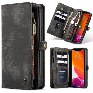 CaseMe Vintage Wallet Case Hoesje iPhone 12 Mini - Zwart