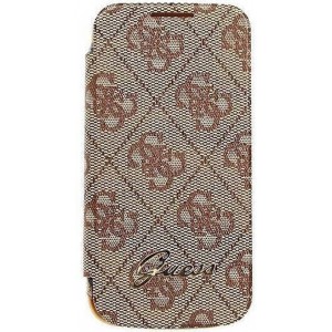 Guess Battery Cover Bookcase Samsung Galaxy S4 Mini Brown