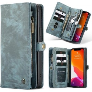 CaseMe Vintage Wallet Case Hoesje iPhone 12 Mini - Blauw