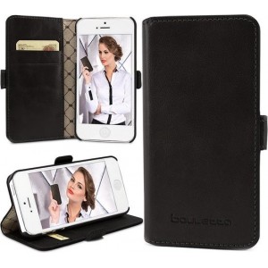 Bouletta Lederen iPhone SE Hoesje - BookCase - Rustic Black