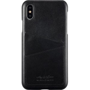 holdit Selected case voor iPhone X zwart leder