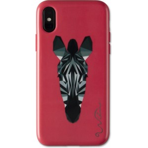 Wilma Electric Savanna Zebra for iPhone X/Xs red