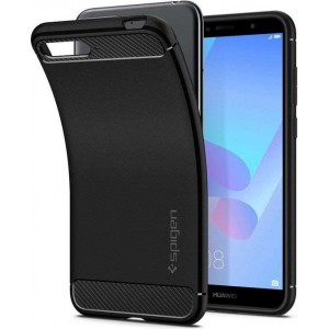 Spigen Rugged Armor Huawei Y6 2018 Hoesje - Zwart