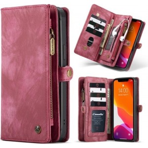 CaseMe Vintage Wallet Case Hoesje iPhone 12 Mini - Rood