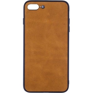 Leren Telefoonhoesje iPhone 7 PLUS  – Bumper case - Cognac Bruin