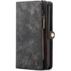 CaseMe Vintage Wallet Case Hoesje Samsung Galaxy A70 - Zwart