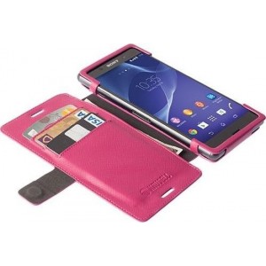 Krusell - Flip Wallet Malmö/ - Sony Xperia M4 Aqua - Cerise Pink