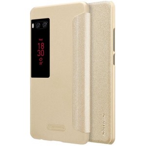 Meizu Pro 7 flip cover Goud