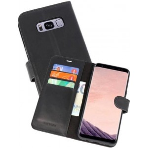 Rico Vitello Zwart Echt Leder Hoesje voor de Samsung Galaxy S8 Plus