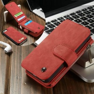 Caseme Leren Wallet iPhone 5(s)/SE - Rood