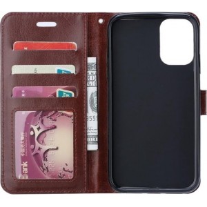 Casecentive Leren Wallet case - Portemonnee hoes - Galaxy S20 Ultra bruin