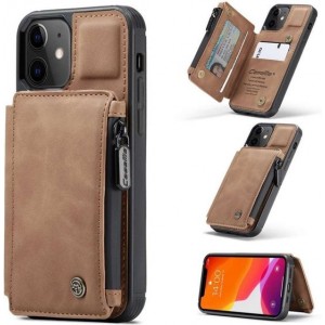 Caseme Apple iPhone 12/12 Pro Back Cover Wallet Hoesje - Bruin