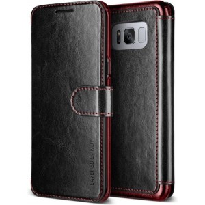 VRS Design Layered Dandy leather case Samsung Galaxy S8 Plus - Black/Wine