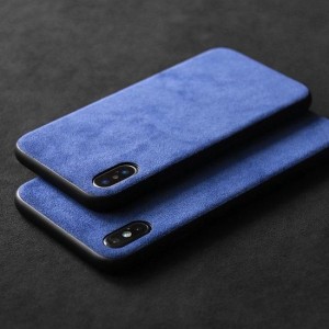 iPhone X/XS Alcantara Case Blauw