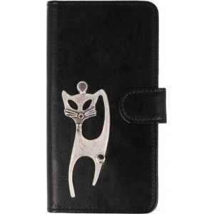 MP case Mystiek iPhone Xr bookcase kat zilver hoesje