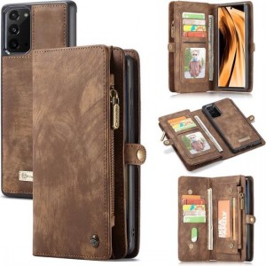 Caseme - vintage 2 in 1 portemonnee hoes - Samsung Galaxy Note 20 - Bruin