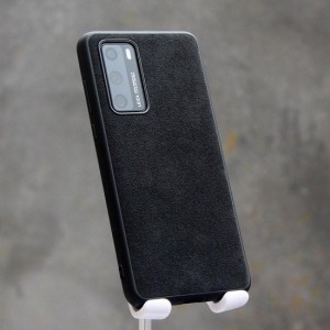 Huawei P40 Alcantara case Black