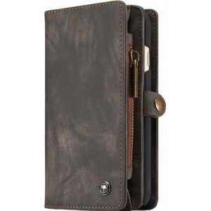 Caseme - iPhone 6 / 6s Hoesje - Uitneembare Portemonnee Canvas Zwart