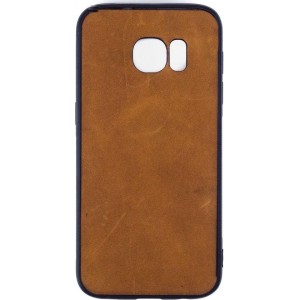 Leren Telefoonhoesje Samsung S7  – Bumper case - Cognac Bruin