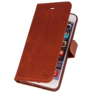 Bruin Rico Vitello Echt Leren Bookstyle Wallet Hoesje voor iPhone 6 Plus / 6s Plus