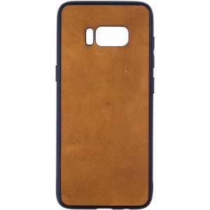 Leren Telefoonhoesje Samsung S8 – Bumper case - Cognac Bruin