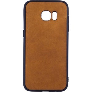 Leren Telefoonhoesje Samsung S7  Edge – Bumper case - Cognac Bruin