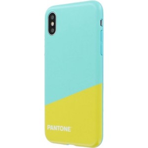 iPhone Xs/X Backcase hoesje - Pantone - Poezen Aqua - TPU