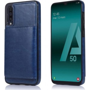 ShieldCase Wallet Case Samsung Galaxy A50 - blauw + glazen screen protector