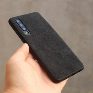 Huawei P30 Alcantara case Black