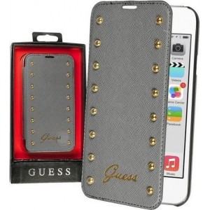 Guess - Studded Folio Case - iPhone 6 - zilver