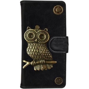 MP Case Mystiek design Zwart Hoesje voor Huawei P10 Uil Bedel