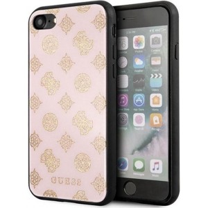 Guess Glitter Peony Hard Case - Apple iPhone 7 (4,7") - Roze