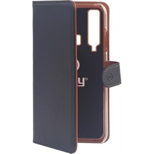 Celly - Samsung Galaxy A9 (2018) - Wally Bookcase Black - Openklap Hoesje Samsung Galaxy A9 - Samsung Case Black