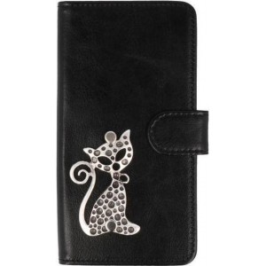 MP case Mystiek iPhone Xs Max bookcase poesje zilver hoesje