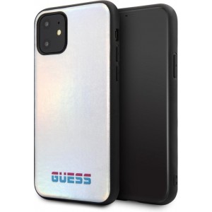 Apple iPhone 11 Guess Backcover hoesje - Zilver