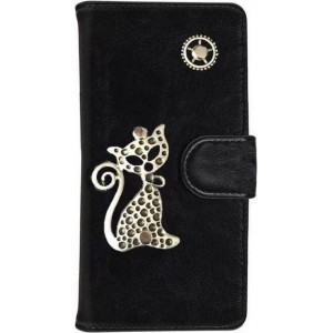 MP Case Mystiek design Zwart Hoesje voor Motorola Moto G5 Kat Bedel