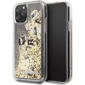 Apple iPhone 11 Pro Karl Lagerfeld Backcover Glitter Floating charms - Goud