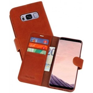 Rico Vitello Bruin Echt Leder Hoesje voor de Samsung Galaxy S8