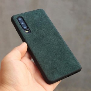 Huawei P30 Alcantara case Green