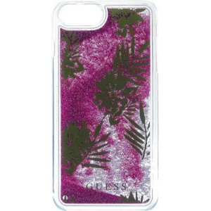 Guess Liquid Glitter Palm Spring Case voor Apple iPhone 7 Plus (5.5'') -Roze