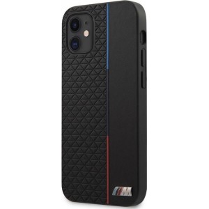 iPhone 12 Mini Backcase hoesje - BMW - Effen Zwart - Kunstleer