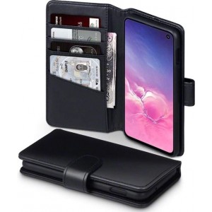 Samsung Galaxy S10e Bookcase hoesje - CaseBoutique - Effen Zwart - Leer