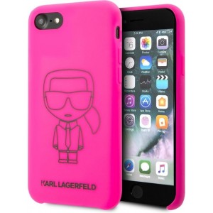 Karl Lagerfeld Apple iPhone SE2 (2020) & iPhone 8 Backcover hoesje - Liquid Outline Neon