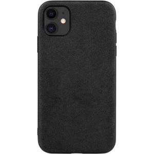 iPhone 12 Alcantara case Zwart