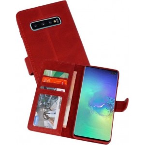 Rico Vitello Rood Echt Leder Hoesje voor Samsung Galaxy S10 Plus