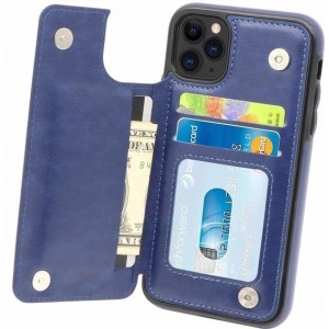 ShieldCase iPhone 11 Pro wallet case - blauw met Privacy Glas