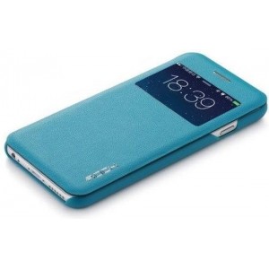 Rock Kijkvenster hoesje Wallet iPhone 6(s) plus - Blauw